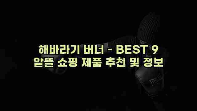 해바라기 버너 - BEST 9 알뜰 쇼핑 제품 추천 및 정보