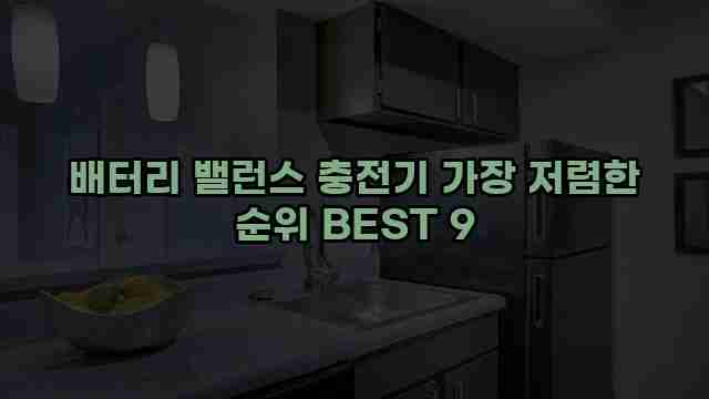 배터리 밸런스 충전기 가장 저렴한 순위 BEST 9