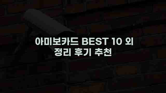  아미보카드 BEST 10 외 정리 후기 추천