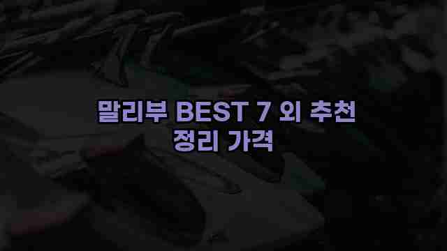  말리부 BEST 7 외 추천 정리 가격