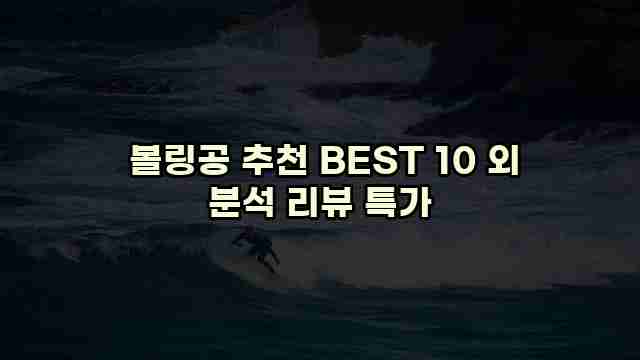  볼링공 추천 BEST 10 외 분석 리뷰 특가