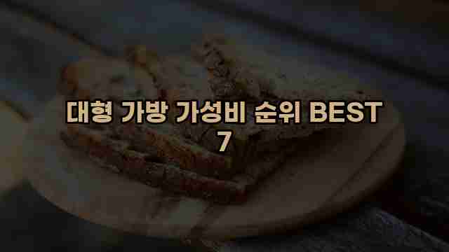 대형 가방 가성비 순위 BEST 7