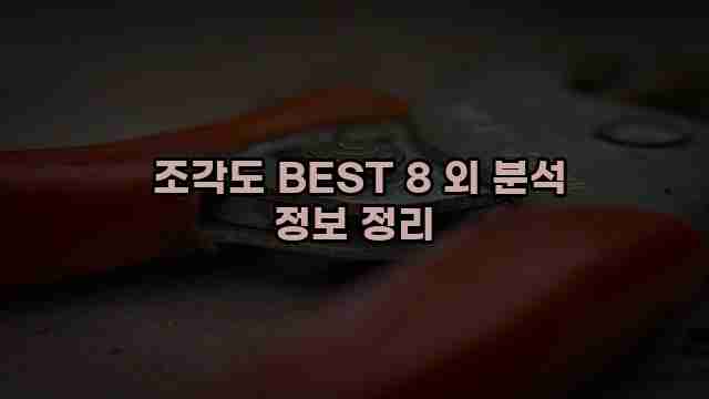  조각도 BEST 8 외 분석 정보 정리