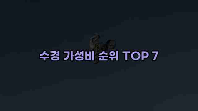 수경 가성비 순위 TOP 7