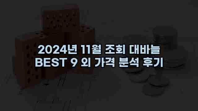 2024년 11월 조회 대바늘 BEST 9 외 가격 분석 후기