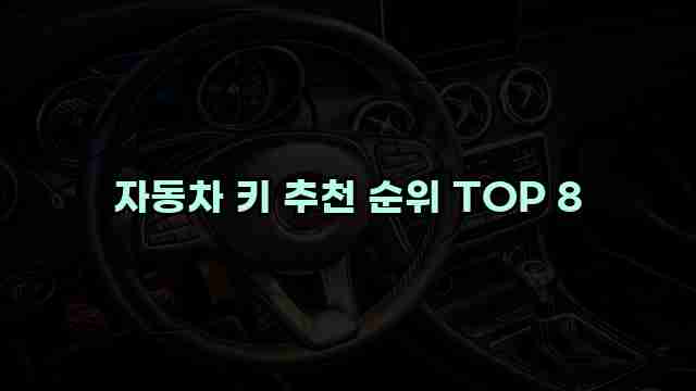 자동차 키 추천 순위 TOP 8