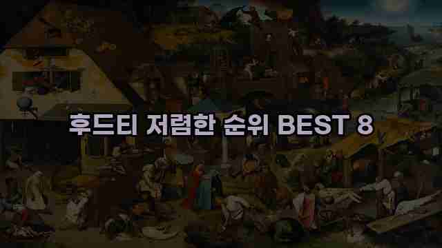 후드티 저렴한 순위 BEST 8