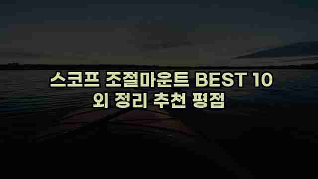  스코프 조절마운트 BEST 10 외 정리 추천 평점