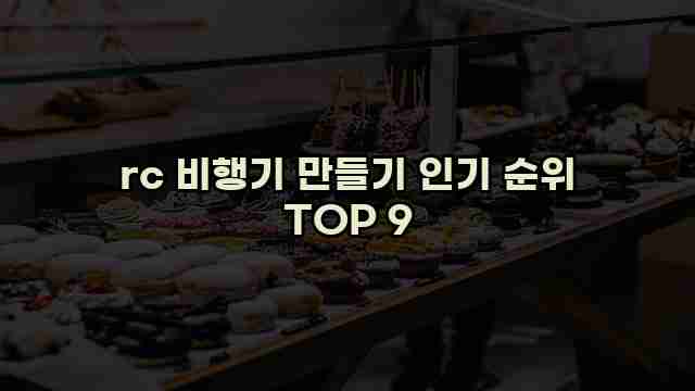 rc 비행기 만들기 인기 순위 TOP 9