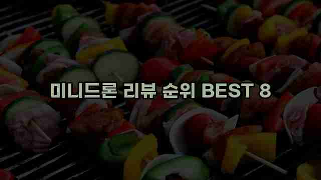 미니드론 리뷰 순위 BEST 8