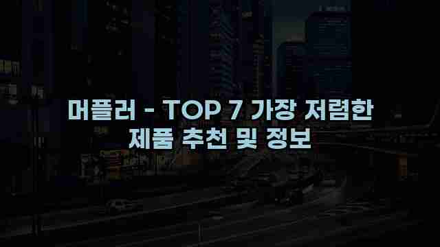 머플러 - TOP 7 가장 저렴한 제품 추천 및 정보