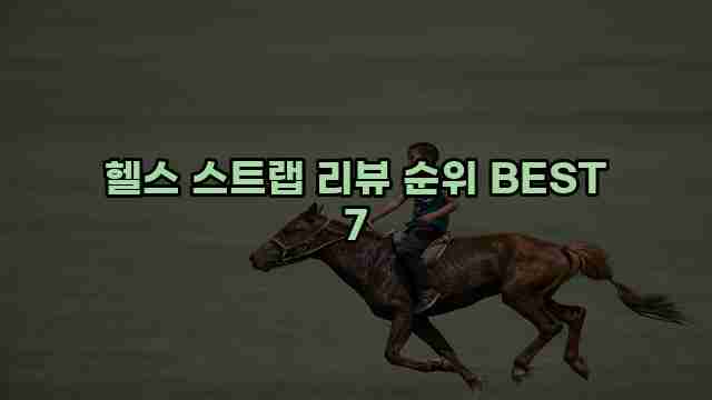 헬스 스트랩 리뷰 순위 BEST 7