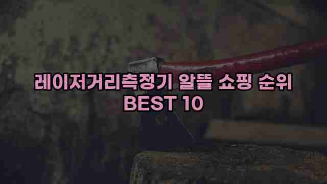 레이저거리측정기 알뜰 쇼핑 순위 BEST 10